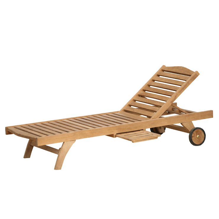 Kursi Santai Luar Ruangan Jati TJW-OSL 01 Teak Outdoor Sun Lounger TJW-OSL 01 - Gambar 1