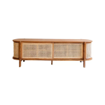 Teak Wood and Rattan TV Table TJW-ITTB 01