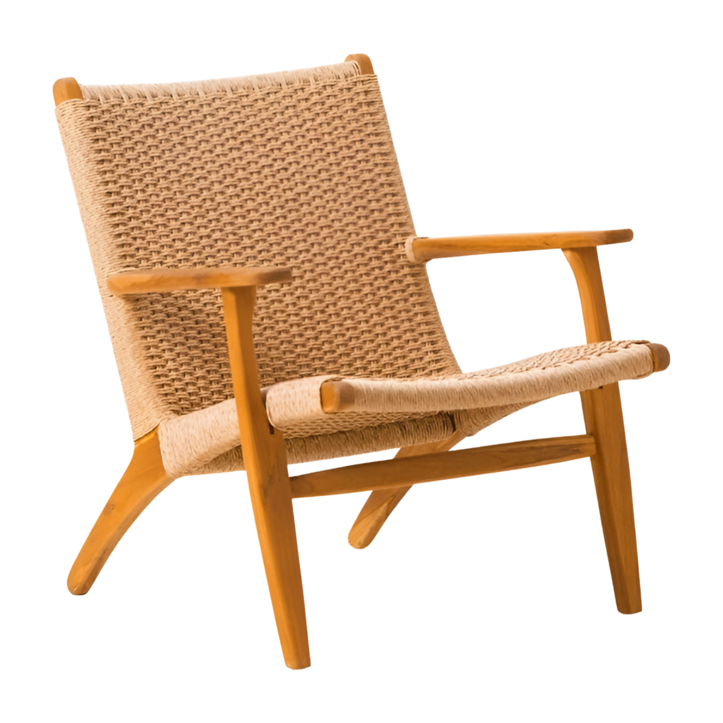 Teak Wood and Synthetic Rattan Lounge Arm Chair TJW-ILC 01 (1) Teak Wood and Synthetic Rattan Lounge Arm Chair TJW-ILC 01 - Image 1
