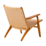 Teak Wood and Synthetic Rattan Lounge Arm Chair TJW-ILC 01 - Image 4