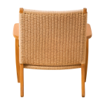 Teak Wood and Synthetic Rattan Lounge Arm Chair TJW-ILC 01 - Image 5