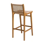 Teak and Rattan Bar Chair TJW-IBCH 01 - Image 4