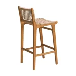 Teak and Rattan Bar Chair TJW-IBCH 01 - Image 3