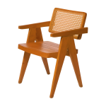 Teak and Rattan Dining Arm Chair TJW -IDCH 01 - Image 3