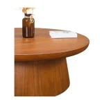 Round Teak Wood Coffee Table TJW-ICT 03 - Image 2
