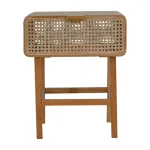 Solid Teak and Rattan Bedside Table TJW-IBST 02
