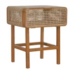 Solid Teak and Rattan Bedside Table TJW-IBST 02 - Gambar 2