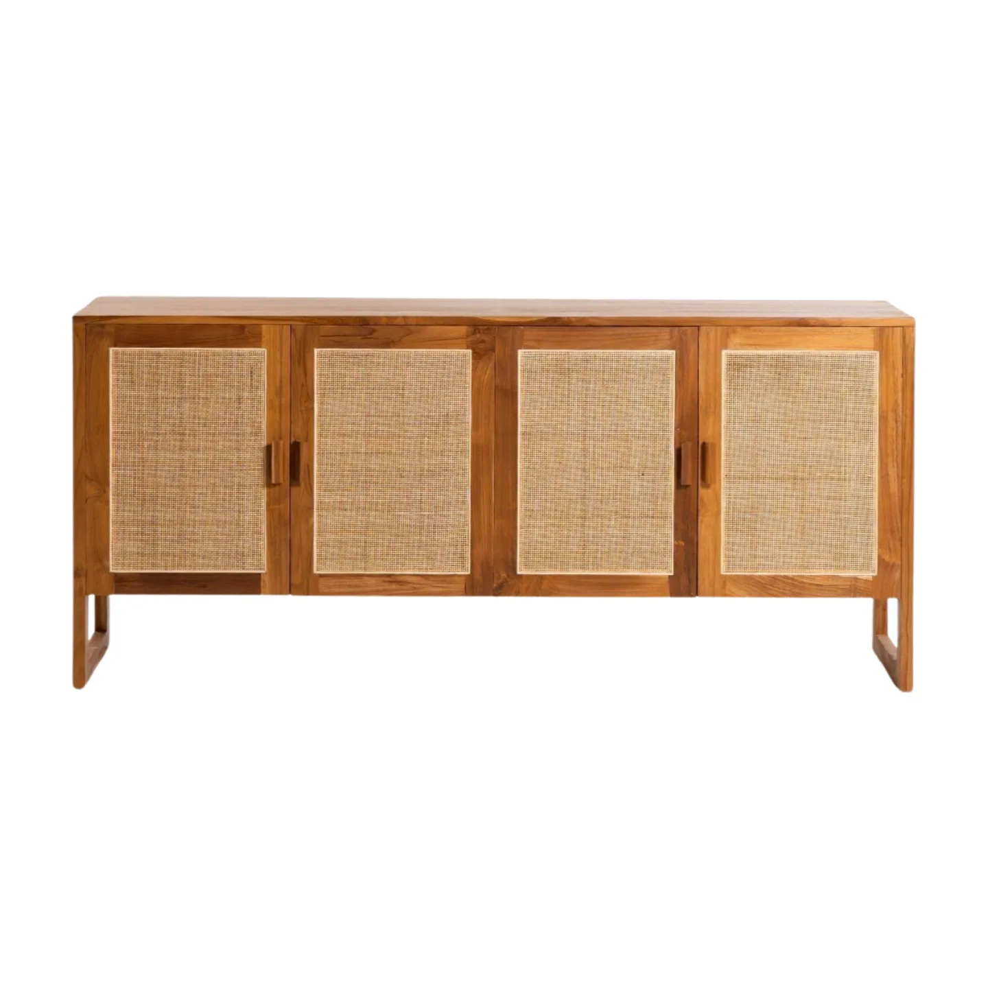 Solid Teak and Rattan Sideboard TJW-ISB 02 (1) Solid Teak and Rattan Sideboard TJW-ISB 02 - Image 1