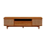 Solid Teak and Rattan TV Table TJW-ITTB 03