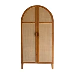 Solid Teak and Rattan Wardrobe TJW-IWDB 02