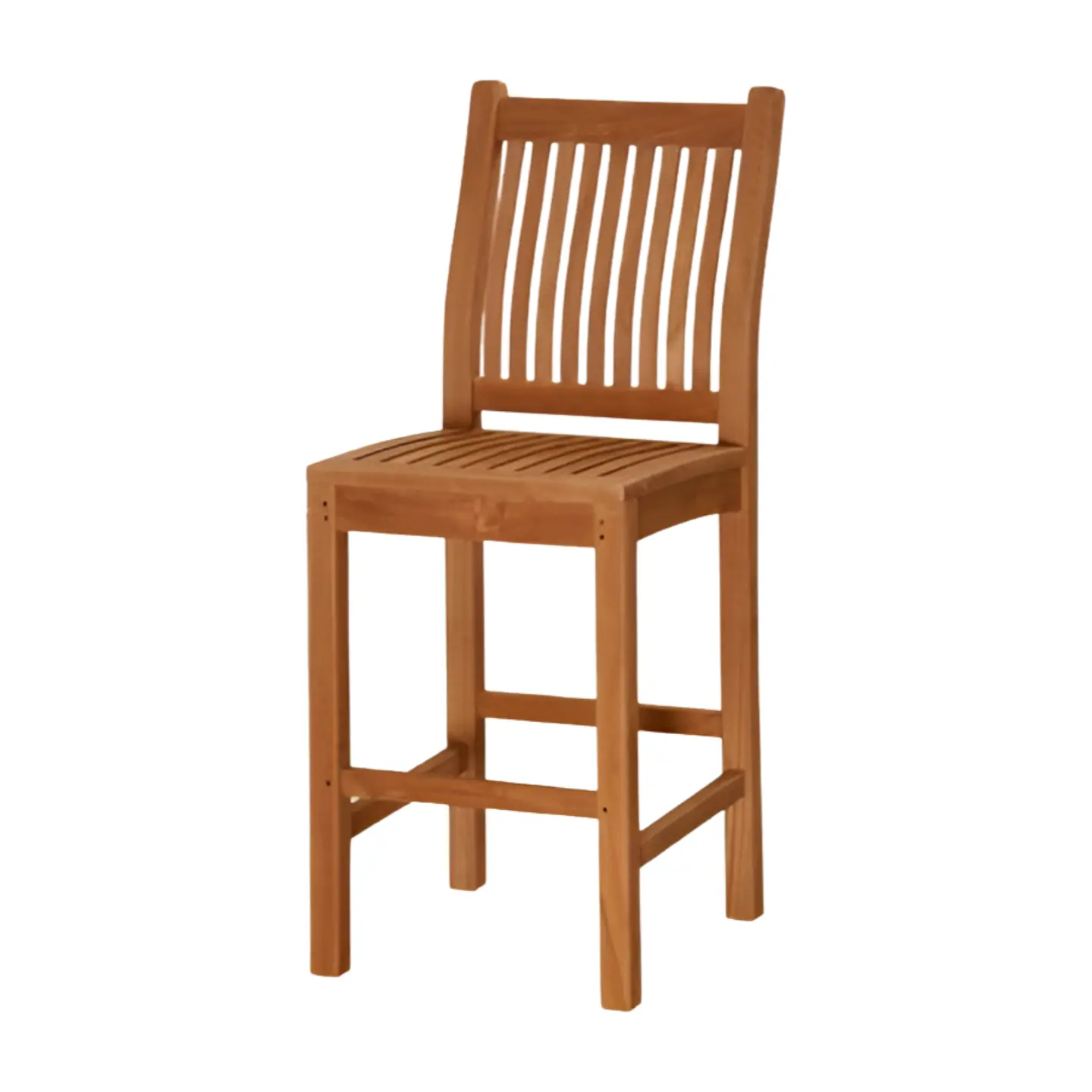 Kursi Bar Luar Ruangan Jati TJW-OBCH 05 Teak Wood Outdoor Bar Chair TJW-OBCH 05 - Gambar 1