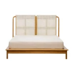 Teak Wood and Rattan Bed Frame TJW-IBF 02