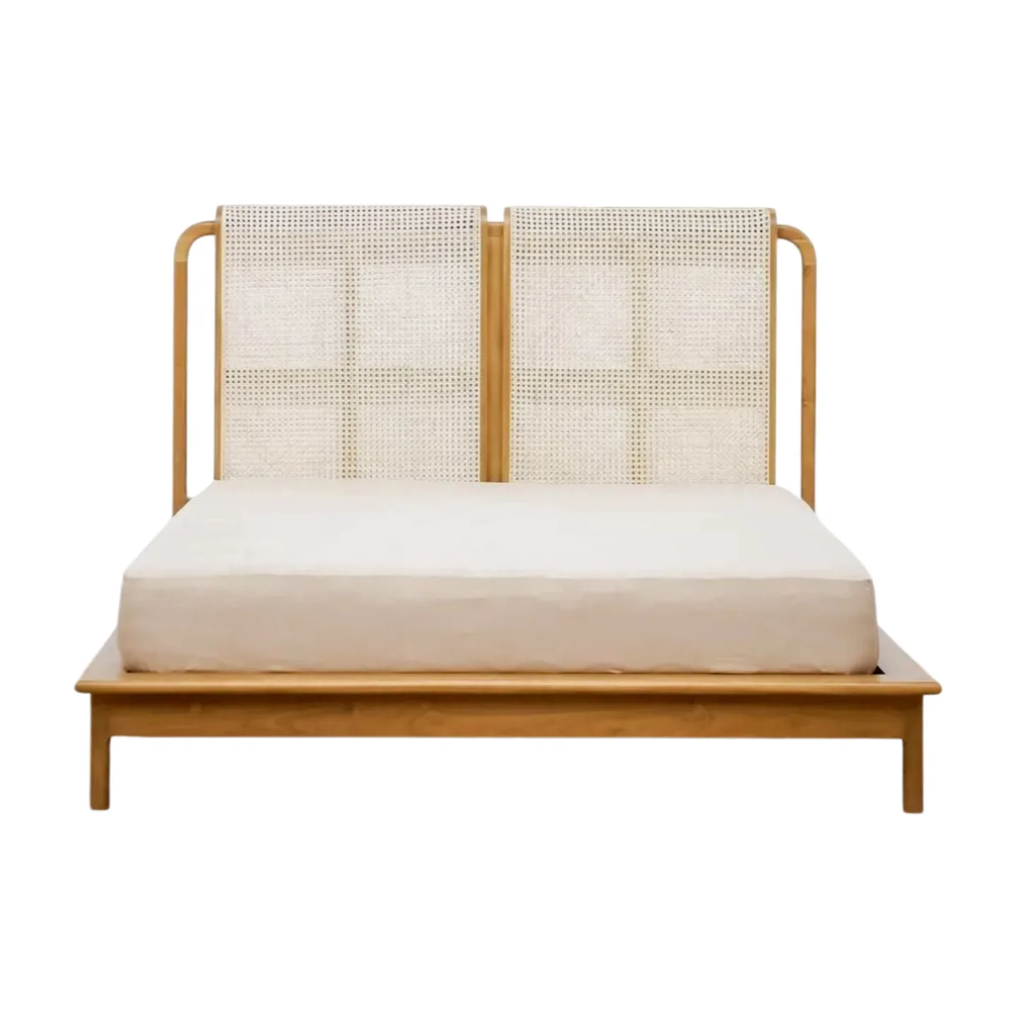 Teak Wood and Rattan Bed Frame TJW-IBF 02 (1) Teak Wood and Rattan Bed Frame TJW-IBF 02 - Gambar 1