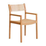 Teak Wood and Rattan Dining Arm Chair TJW -IDCH 08