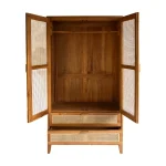 Teak Wood and Rattan Wardrobe TJW-IWDB 01 - Gambar 2
