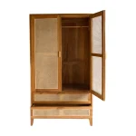 Teak Wood and Rattan Wardrobe TJW-IWDB 01 - Gambar 3