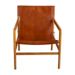 Teak and Leather Sling Lounge Chair TJW-ILC 04 - Gambar 2