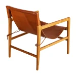 Teak and Leather Sling Lounge Chair TJW-ILC 04 - Gambar 3