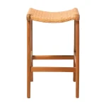 Teak and Rattan Bar Stool TJW-IBCH 07 - Image 2