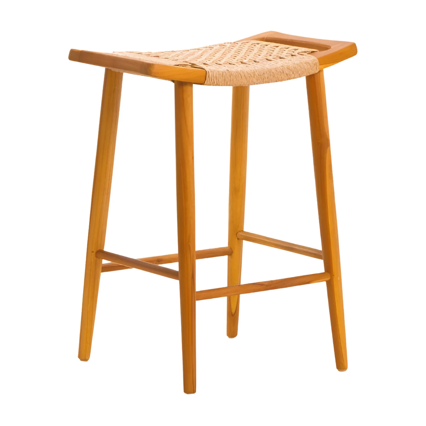 Teak and Rattan Bar Stool TJW-IBCH 08 (1) Teak and Rattan Bar Stool TJW-IBCH 08 - Image 1
