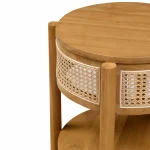 Teak and Rattan Bedside Table TJW-IBST 01 - Image 3