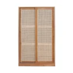 Teak and Rattan Wardrobe TJW-IWDB 03