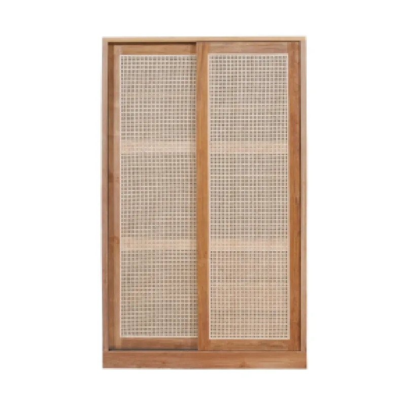 Teak and Rattan Wardrobe TJW-IWDB 03 (1) Teak and Rattan Wardrobe TJW-IWDB 03 - Gambar 1