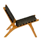 Teak and Woven Leather Lounge Chair TJW-ILC 02 - Image 3