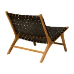 Teak and Woven Leather Lounge Chair TJW-ILC 02 - Image 4